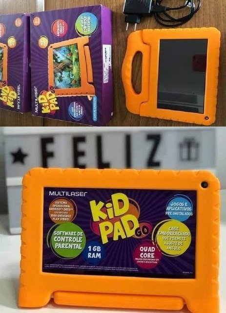 Tablet Infantil Multilaser Kid Pad Go com Capa – 16GB 7” Wi-Fi Android 8.1 Quad-Core