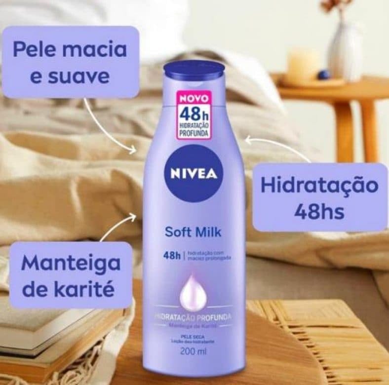 Hidratante Desodorante Nivea Soft Milk 200Ml, Nivea