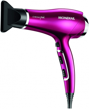 Secador de Cabelos Mondial, Chrome Pink, 127V, 2000W – SC-36