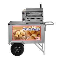 Carrinho Pão De Queijo Cefaz BL39P/GS Com Forno e Guarda-Sol