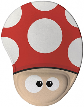 Mouse pad Ergonômico Cogumelo Games Presente Criativo Geek cor:Vermelho
