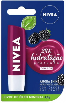 Protetor Labial Nivea Amora Shine , 4.8 G, Nivea, Amora