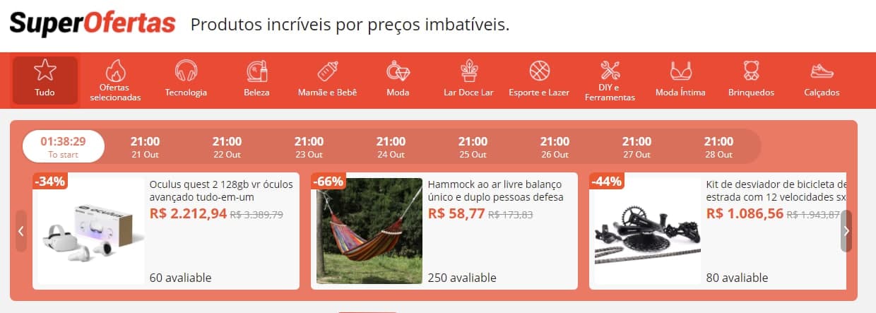 Super Ofertas Aliexpress 20/10/21