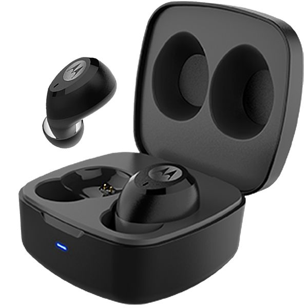 Fone de Ouvido Motorola Vervebuds 100, Bluetooth Estéreo Resistente à Água – Preto