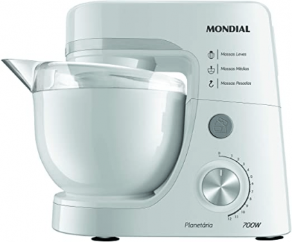 Batedeira Planetária Mondial, 127V, Branco, 700W – BP-03-W