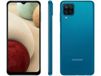 Smartphone Samsung Galaxy A12 64GB Azul 4G – 4GB RAM Tela 6,5” Câm. Quádrupla + Selfie 8MP