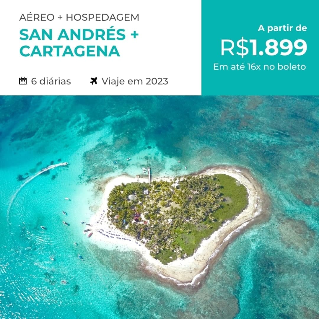 Pacote de Viagem – Cartagena + San Andrés – 2023