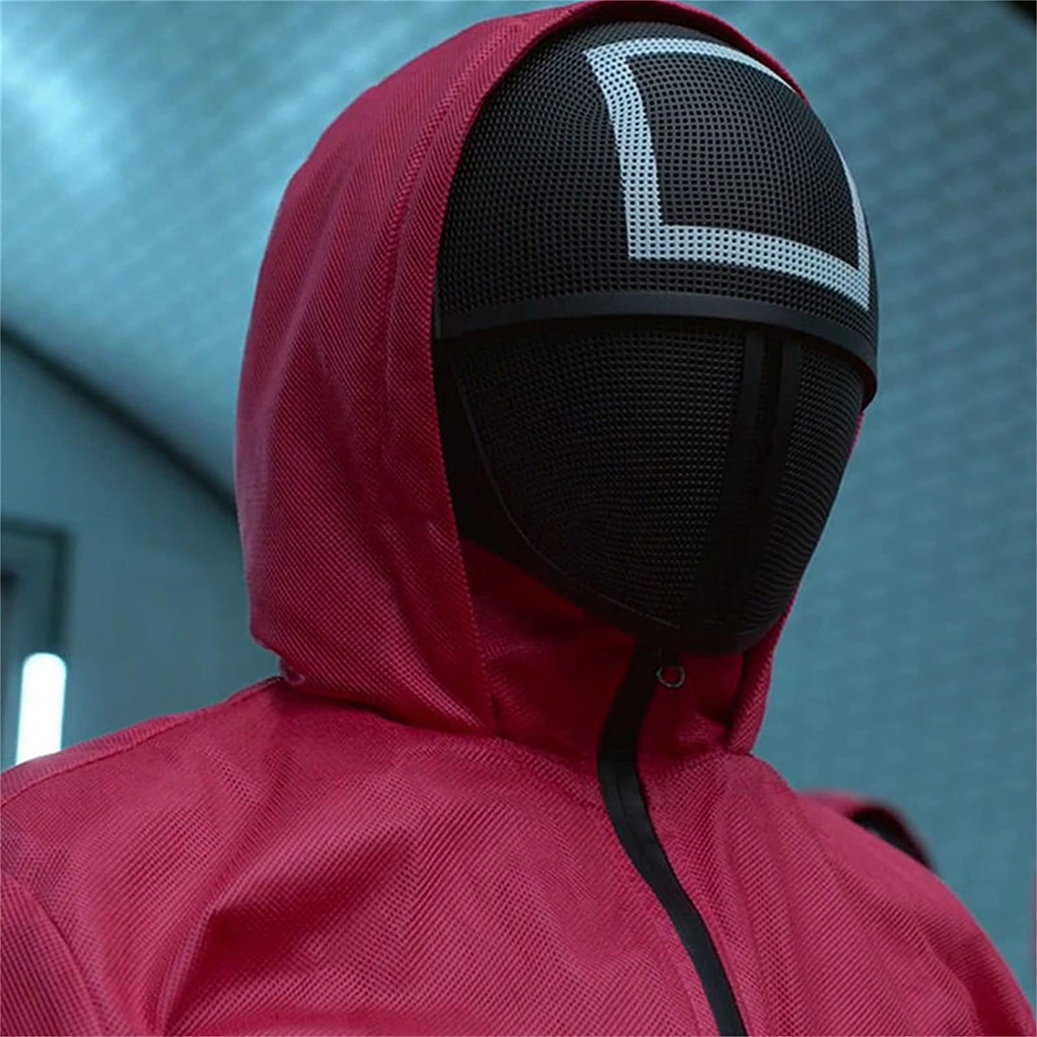 Squid Game Masquerade TV Play Round Seis Cosplay, cobertura completa para o rosto de Halloween, máscara sem rosto acessórios de máscara, acessórios de Halloween para homens, mulheres e crianças