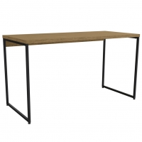 Mesa Para Escritório Secretária Kappesberg LI003 136cm Freijó/Preto