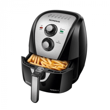 Fritadeira sem Óleo Mondial Air Fryer AFN-40-BI, 4 Litros, 1500W, Preto/Inox