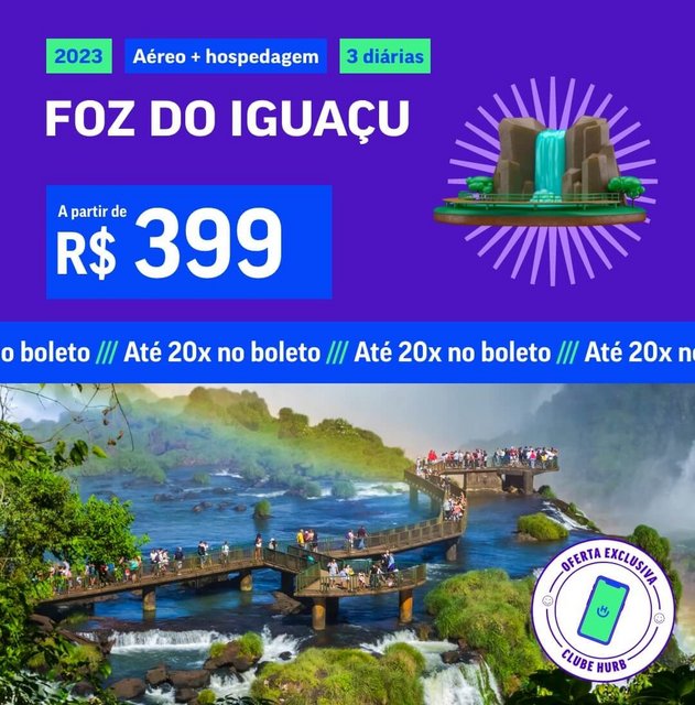 OFERTA EXCLUSIVA – Pacote de Viagem Foz do Iguaçu + Parque das Aves + Cataratas