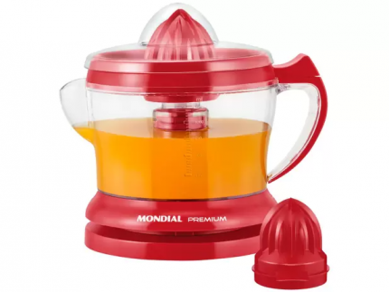 Espremedor de Frutas Mondial Red Premium E-23 – 30W 1,25L Vermelho