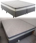 Cama Box Queen Size Herval Ômega com Pillow Top e Molas Ensacadas 61x158x198cm