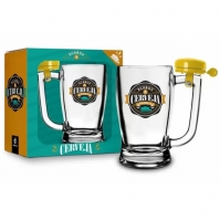 Caneca Chopp Vidro Sino Campainha Personalizado Vidro 340ml - Brasfoot - Marketplace