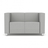 Sofá De 2 Lugares Odessa Tramado Cinza 128cm