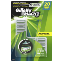 Carga para Aparelho de Barbear Gillette Mach3 Sensitive - 20 Unidades