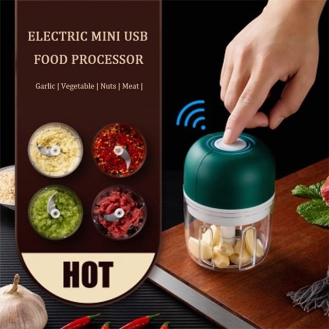 Mini Processador Triturador Sem Fio Elétrico 250ML De Alimentos Para Legumes