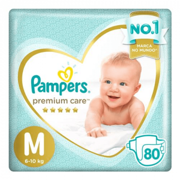 Fralda Pampers Premium Care M – 80 Unidades