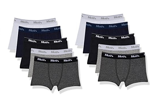 Kit 10 Cuecas Boxer Algodão Infantil, Mash, Meninos