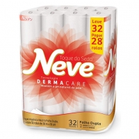 Neve Papel Higiênico Toque De Seda, 32 Rolos