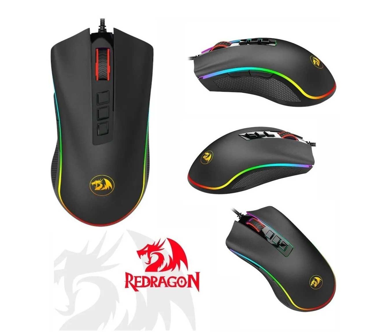 Mouse Gamer Redragon Cobra, 10000DPI, Chroma, Preto – M711