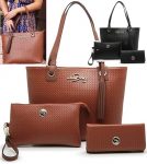 Kit Bolsa Feminina Tipo Sacola + Necessaire + Carteira Willibags