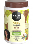 Salon Line Creme Para Pentear SOS Coco, Branco, 1000 g na Amazon
