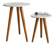 Mesinha Redonda De Canto Lateral Retro Pe Palito – KELAN na Magazine Luiza