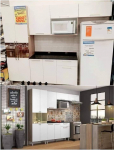 Cozinha Compacta Itatiaia Madeira Lya – Nicho para Micro-ondas 5 Portas na Magazine Luiza