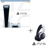Playstation 5 com 825 GB e 01 DualSense sem Fio + Headset sem Fio Sony Pulse 3D para PS4 e PS5 Branco – 3005691 na Fastshop