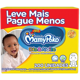 Toalhas Umedecidas MamyPoko Dia&Noite - 200 unidades na Amazon