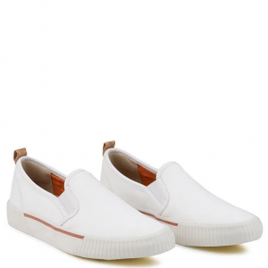 Tênis Slip ON Couro Detalhes Cortiça Branco - MR Cat na Mr. Cat - Bolsas e Sapatos