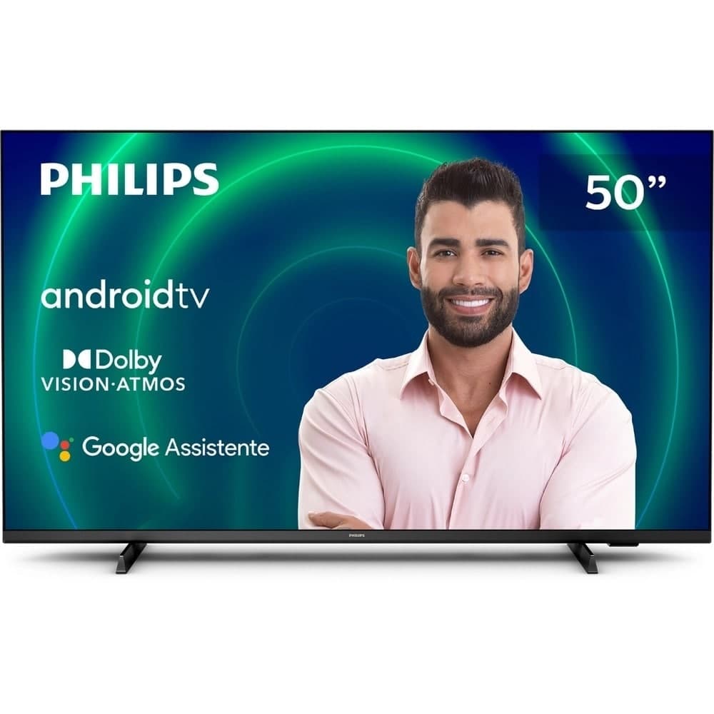 Smart TV LED Philips 50 4K, Wifi, Bluetooth, HDMI, Google Assistant, Preto – 50PUG7406/78 na KaBuM!