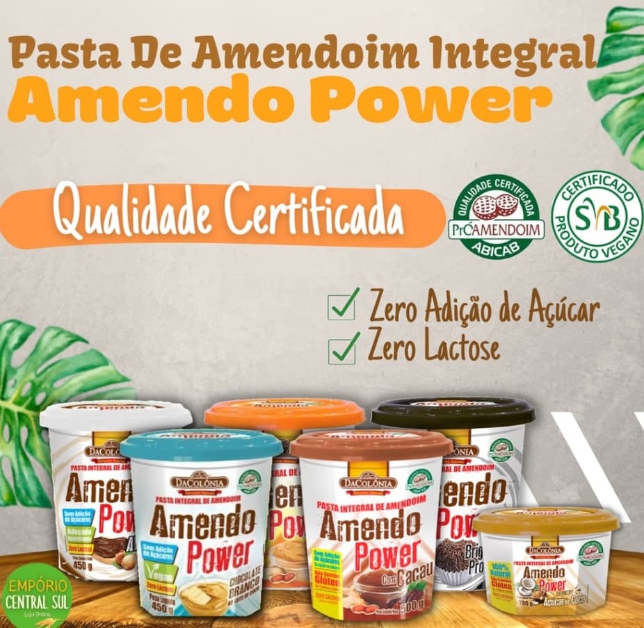 Amendopower Pasta De Amendoim Zero 500G na Amazon