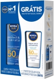 Kit Protetor Solar Protect & Hidrata FPS50 200ml + NIVEA SUN Facial FPS60 50gr na Amazon
