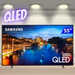 Smart TV QLED 4K Samsung 55″, Pontos Quânticos, Tela Ultra-Wide, Alexa built in e Wi-Fi – 55Q60AA na Fastshop