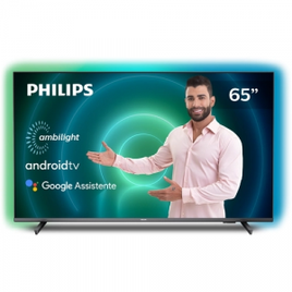 Smart TV Philips Android Ambilight 65" 4K Google Assistant Comando de Voz Dolby Vision - 65PUG7906/78 na Americanas