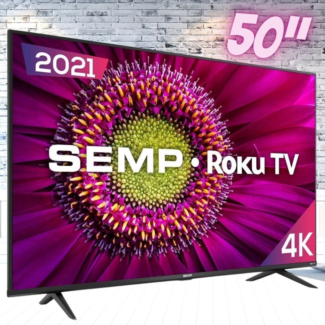 Smart TV Semp Roku LED 50” Rk8500 4k UHD HDR Wi-Fi Dual Band 4 HDMI 1 usb Com Controle por Aplicativo na Submarino