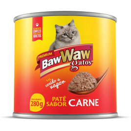 4 Unidades Patê Baw Waw para gatos sabor Carne 280g na Amazon