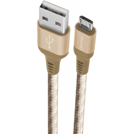 Cabo Micro USB Geonav Nylon trançado 1,5m - MIC15G na Amazon