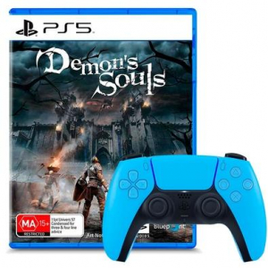 Kit Controle Sem Fio Sony PS5 DualSense Starlight Blue + Jogo Demon's Soul's PS5 na KaBuM!