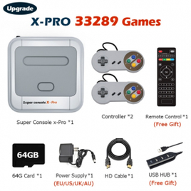 Super Console X Pro 33289 Retrô Games + 2 Controles na Aliexpress