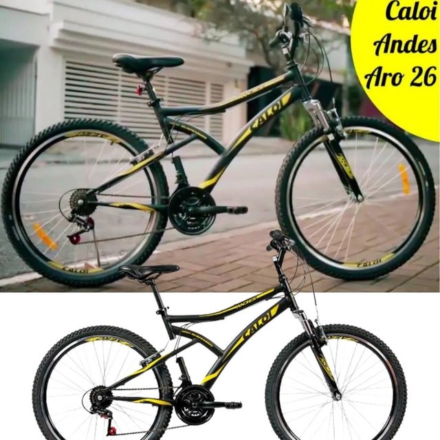 Bicicleta Caloi Andes Aro 26, 21 Marchas, Suspensão Dianteira na Ponto
