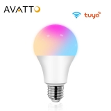 Lâmpada Inteligente RGB E27 Tuya Avatto 15W na Aliexpress