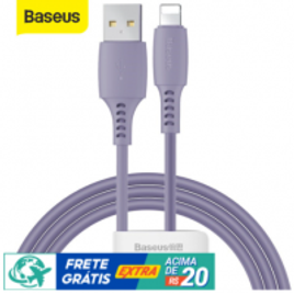 Cabo Baseus USB Colorido de Recarga Rápida 2,4A/1,2m para iPhone na Shopee