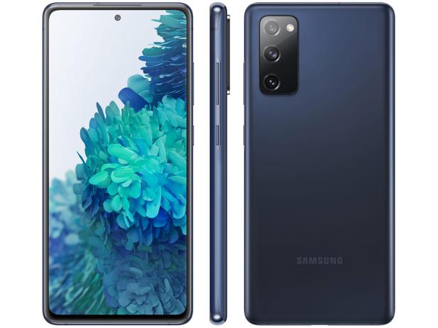 Smartphone Samsung Galaxy S20 FE 128GB Cloud Navy – 4G 6GB RAM Tela 6,5" Câm. Tripla + Selfie 32MP na Shop Fácil - loja de multiprodutos