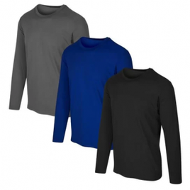 Kit com 3 Camisetas Proteção Solar UV +50 Masculina Slim Fitness na Netshoes