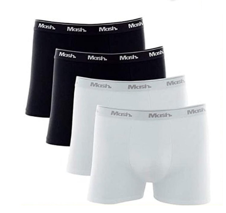 Kit 4 Cuecas Boxer Algodão, Mash, Masculino na Amazon