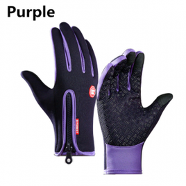 Luvas de Ciclismo à Prova de Vento Anrancee - Purple na Aliexpress