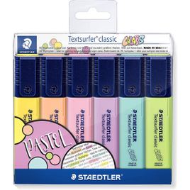 Marcador de Texto Textsurfer Classic 6 Cores Pastel Staedtler na Amazon